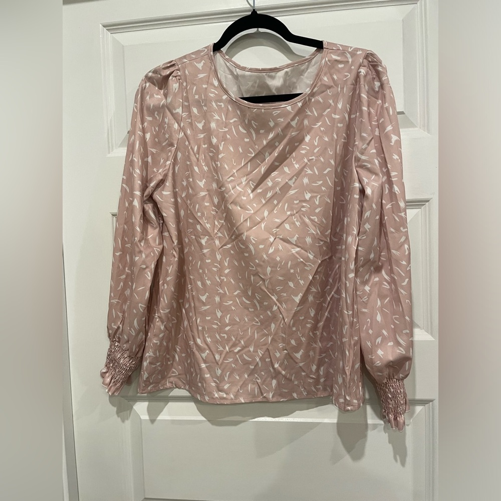 SHEIN- Light Pink Blouse- Size Large
